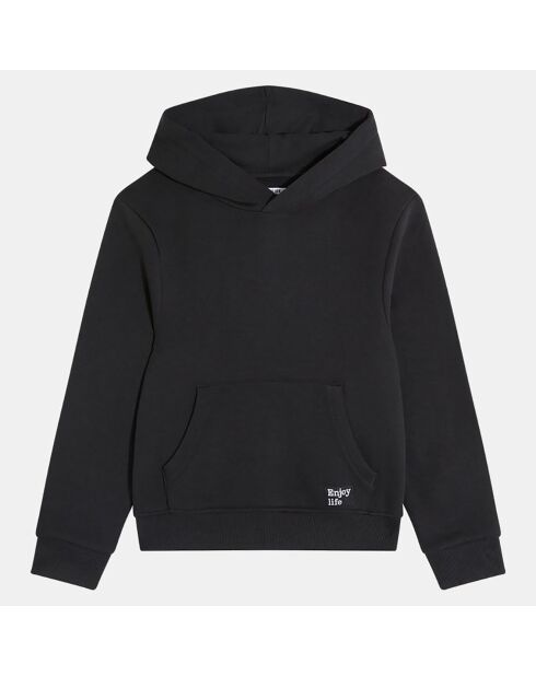 Sweat à capuche en Coton Bio Voons noir