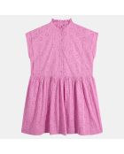 Robe en Coton Bio Lady à broderie rose