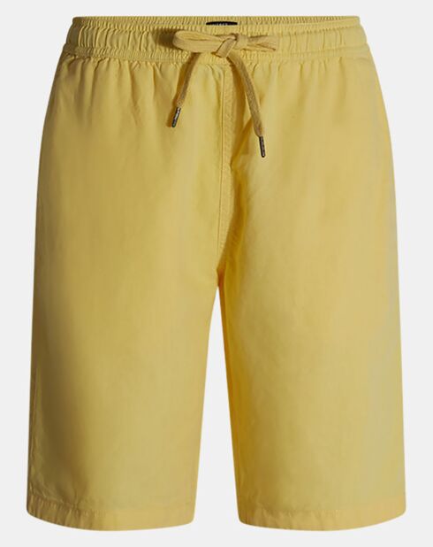 Bermuda en Coton & Lin Pudocklin  jaune clair