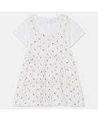 Ensemble en Coton Bio Amarla bis robe aop écru/rose