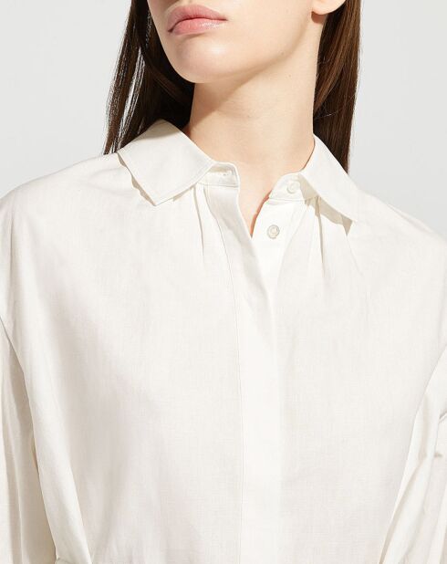 Robe en Coton & Lin Corinto blanche