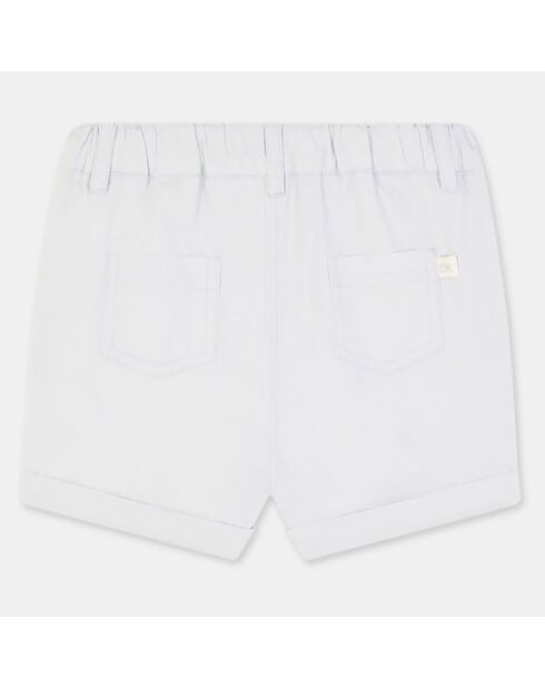 Short en Coton Bio Itano  twill bleu ciel