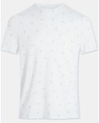 T-Shirt en Coton Bio Fishpri mc micro print écru