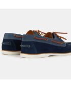 Chaussures bateau en Cuir bleu marine