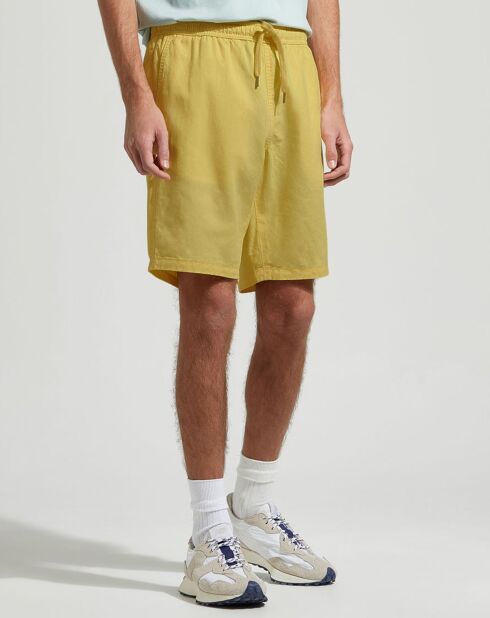 Bermuda en Coton & Lin Pudocklin  jaune clair