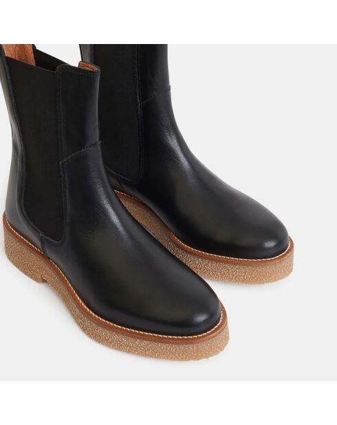 Chelsea Boots poulain noires - Talon 4 cm