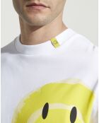 T-Shirt en Coton Bio Bloose s mc smiley blanc