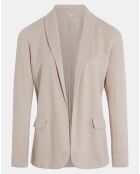 Veste en Lin mélangé poches plaquées beige clair