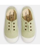 Baskets en Toile biologique vert clair