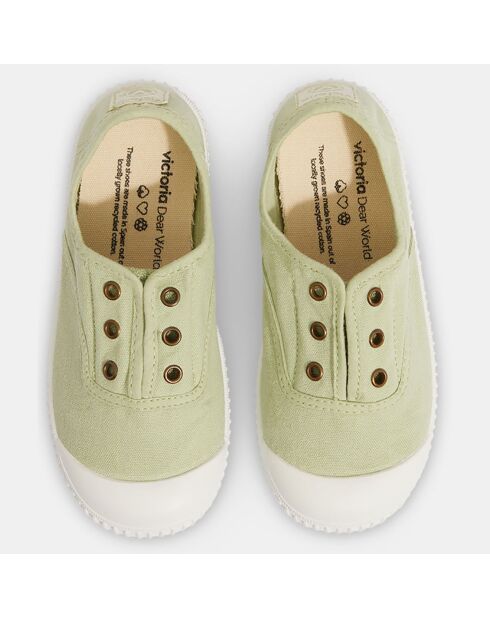 Hellgrüne Sneakers aus Bio-Canvas