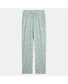 Pantalon Jupla4 fleurs bleu