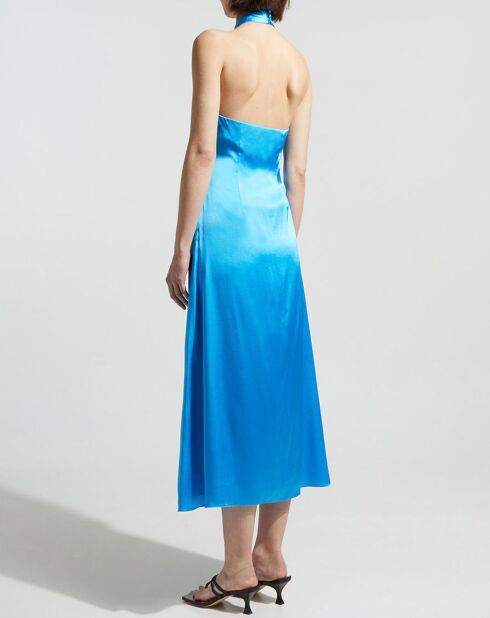 Robe en Soie mélangée Lily  bleu vif