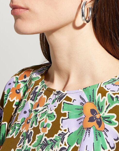 Robe Ricou print fleurs multicolore