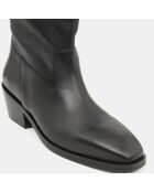 Bottes en Cuir Bergam noires - Talon 5 cm