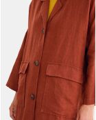 Manteau 100% Lin Margaret marron