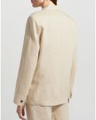 Veste 100% Lin Ruis beige