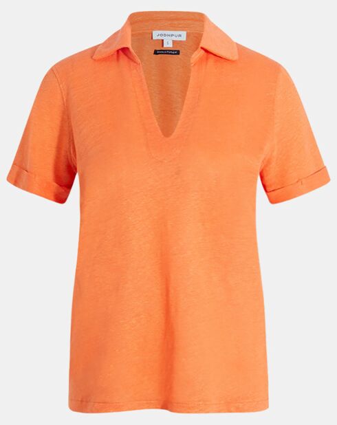 Polo 100% Lin Rolo orange