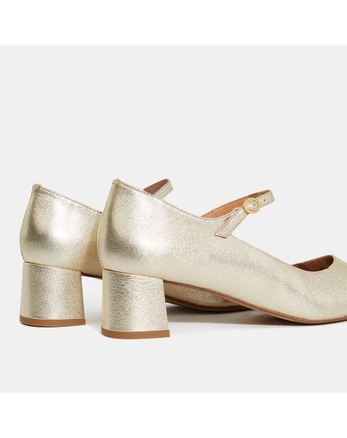 Babies en Cuir platine - Talon 4.5 cm