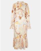Robe 100% Soie Atu multicolore