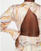 Robe 100% Soie Atu multicolore