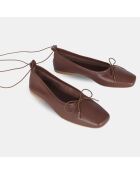 Ballerines en Cuir Sienna marron