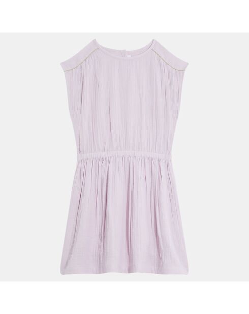 Robe en Coton Bio Malia gaze violet clair