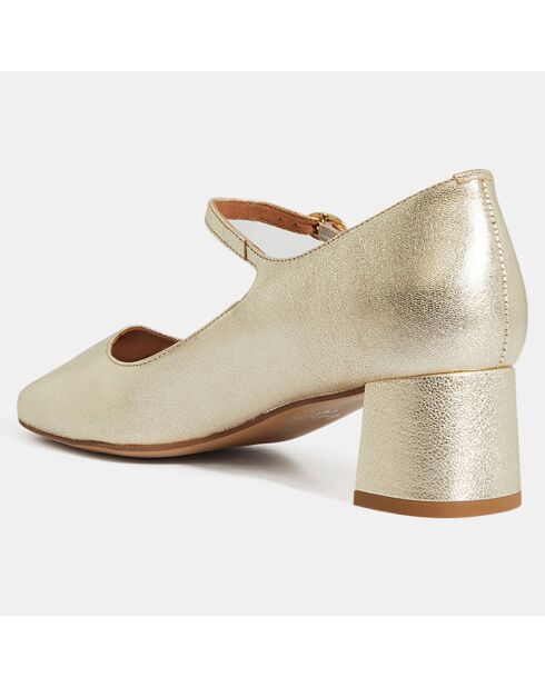 Babies en Cuir platine - Talon 4.5 cm