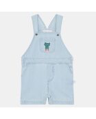 Salopette en Coton Bio Arto bis courte denim bleu