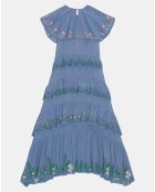 Robe en Lin mélangé Algue bleue