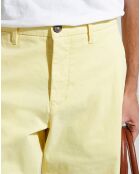 Bermuda en Coton Bio Pumuda basic jaune clair