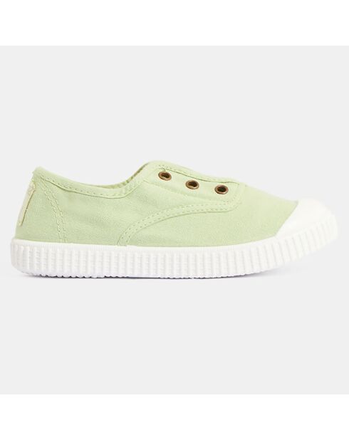 Baskets en Toile biologique vert clair