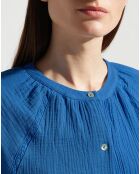 Robe-chemise midi Lao bleu vif