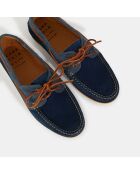 Chaussures bateau en Cuir bleu marine