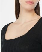 Pull en Laine & Cachemire Sacha col danseuse noir