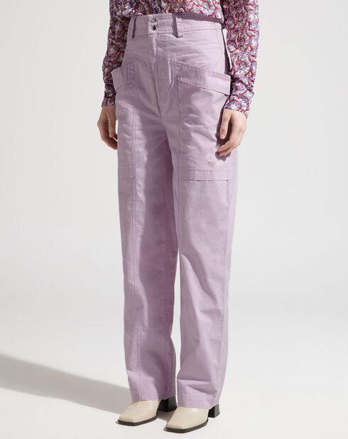 Pantalon large Ruby parme