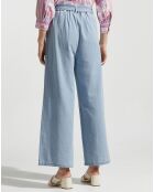 Pantalon large Lucia bleu