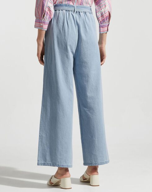 Pantalon large Lucia bleu