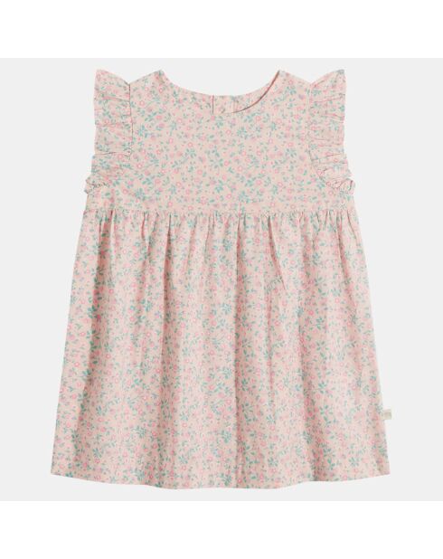 Robe en Coton Bio Itana bis popeline aop multicolore
