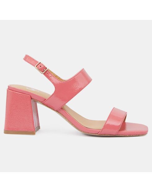 Sandales en Cuir rose bonbon - Talon 7 cm