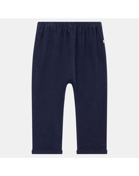 Pantalon Annah bis en Velours bleu marine