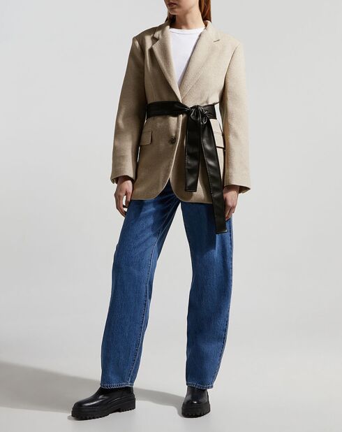 Veste en Laine & Cachemire mélangés Mille beige