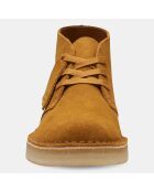 Desert boots en Velours de Cuir Coal camel