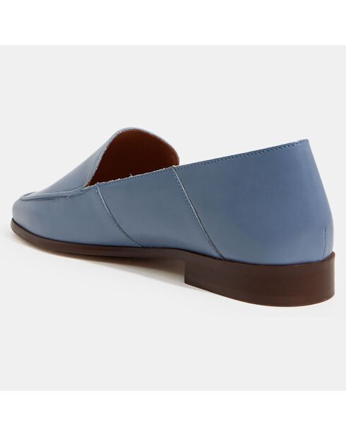 Mocassins en Cuir bleu jean
