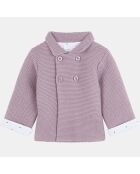 Cardigan Alban1 tricot violet