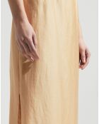 Robe satinée Nym  beige