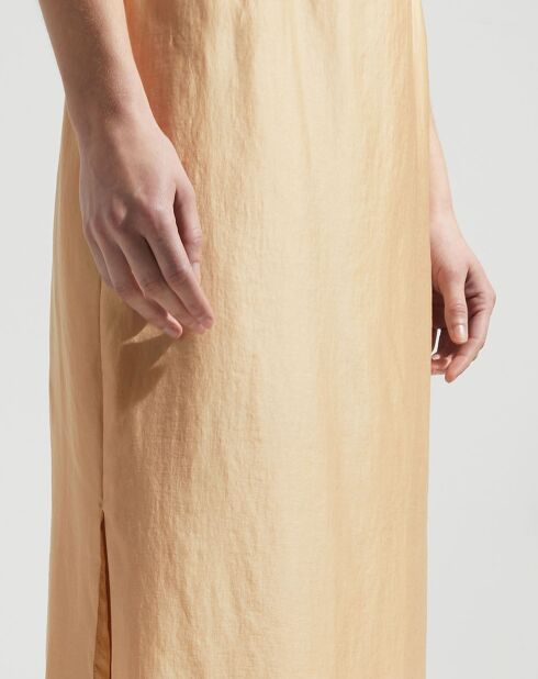 Beiges Satinkleid Nym