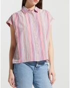 Chemise Levain rayée rose