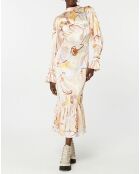 Robe 100% Soie Atu multicolore