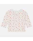 T-Shirt en Coton Bio Amouza ml print écru/rouge