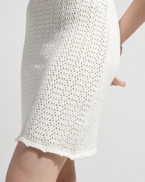 Robe en maille ajourée Niki écrue
